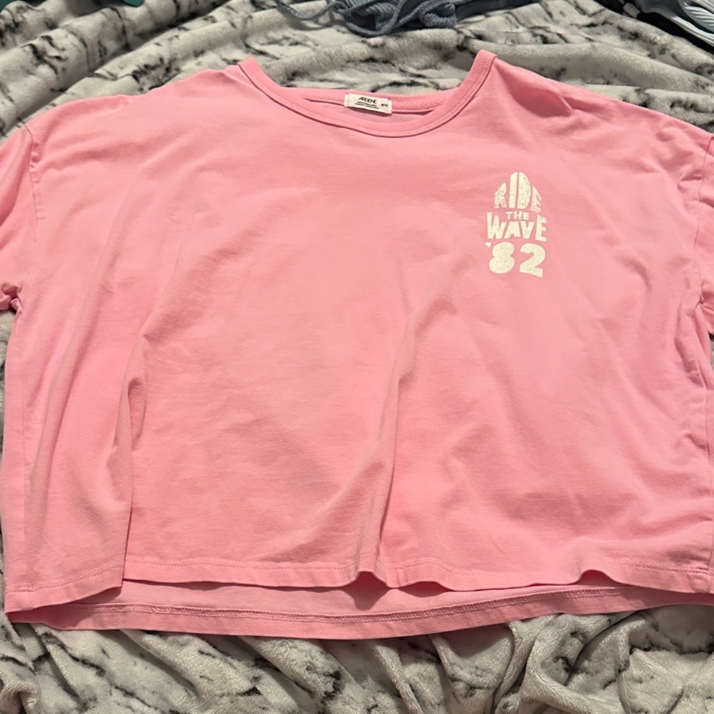 Ardene Pink Graphic Short Sleeve Tee